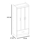 Guarda-roupa Demobile Prince 3 Portas 1 Gaveta