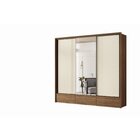 Guarda-roupa Democrata 03 Pts De Correr (flex) Com Espelho Ja