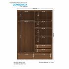 Guarda Roupa Democrata 2 Portas Deslizantes Flex Com Espelho