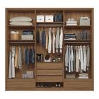 Guarda Roupa Democrata Ripado 6 Portas Com Espelho - Santos A