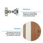 Guarda Roupa Democrata Ripado 6 Portas - Santos Andirá