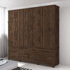 Guarda-roupa Diamante 12 Portas 8 Gavetas Noce - Fabri Móveis