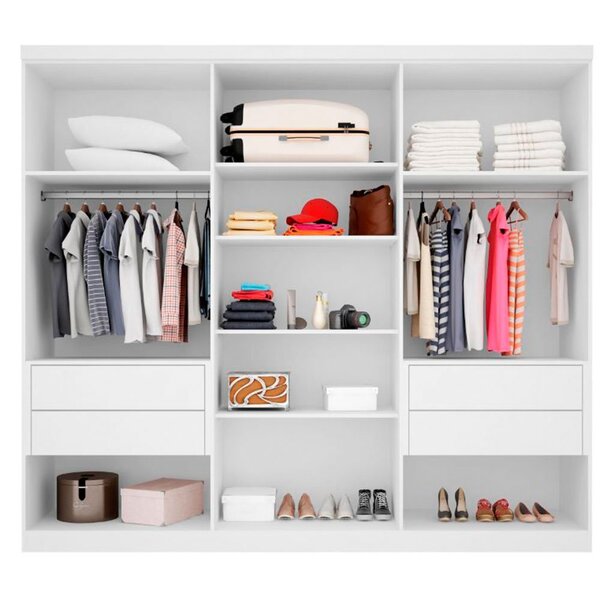 Guarda Roupa Diamante 6 Portas E 4 Gavetas Araplac 6000-50 | Leroy