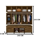 Guarda-roupa Diamante Capelinha 12 Portas 7 Gavetas Imbuia Fo