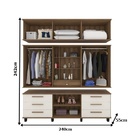 Guarda Roupa Diamante Capelinha C/espelho Nature/off White -