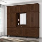 Guarda Roupa Diamante Capelinha C/espelho Noce - Fabri Móveis