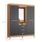 Guarda Roupa Diamante Freijo Titanium