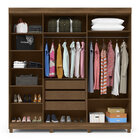 Guarda Roupa Diamante Nogueira - Gelius