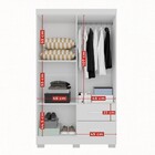 Guarda-roupa Diamante Premium 4 Portas 2 Gavetas Com Pés E Es