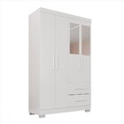 Guarda-roupa Diamante Premium 4 Portas 2 Gavetas Com Pés E Es