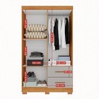 Guarda-roupa Diamante Premium 4 Portas 2 Gavetas Com Pés E Es