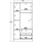 Guarda Roupa Ditália 3 Portas 3 Gavetas Bb-322 Branco