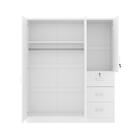 Guarda Roupa Ditália 3 Portas 3 Gavetas Dm-574 Branco