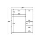 Guarda Roupa Ditália 3 Portas 3 Gavetas Dm-574 Branco