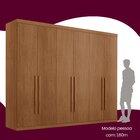 Guarda Roupa Divino Casal 6 Portas 4 Gavetas Mdf Imbuia