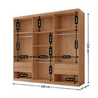 Guarda Roupa Divino Casal 6 Portas 4 Gavetas Mdf Imbuia