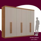 Guarda Roupa Divino Casal 6 Portas 4 Gavetas Mdf Imbuia/off W