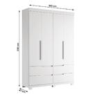 Guarda Roupa Doble Quarto Com 4 Portas E 4 Gavetas