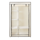 Guarda Roupa Dobrável Organizador De Roupa Arara Bege