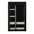 Guarda Roupa Dobrável Organizador De Roupa Arara Preto