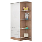 Guarda Roupa Doce Sonho 2 Portas 3 Gavetas  - Qmovi - Carvalh