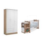 Guarda Roupa Doce Sonho E Berço Cantoneira Branco/carvalho –