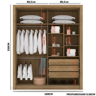 Guarda Roupa Dubai 2 Portas De Correr Nature Fendi Vila Rica