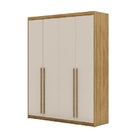 Guarda Roupa Dubai 4 Portas Nature/fendi - Vila Rica Móveis