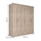 Guarda Roupa Dubai Casal Seis Portas Amarula