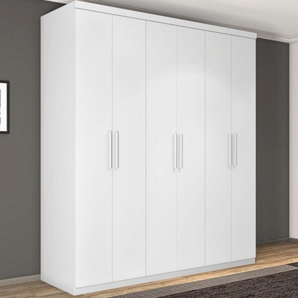 Guarda Roupa Dubai Casal Seis Portas Branco