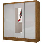 Guarda-roupa Dubai Com Espelho Freijó/off White Carioca Móveis