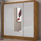 Guarda-roupa Dubai Com Espelho Freijó/off White Carioca Móveis