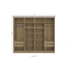 Guarda Roupa Dupla Face 4 Portas De Correr 4 Gavetas Com Pés