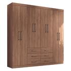 Guarda Roupa E Cabeceira 2 Gavetas Suécia Jatobá Areia