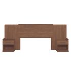 Guarda Roupa E Cabeceira 2 Gavetas Suécia Jatobá Areia