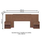 Guarda Roupa E Cabeceira 2 Gavetas Suécia Jatobá Areia