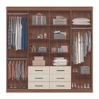 Guarda Roupa E Cabeceira 2 Gavetas Suécia Jatobá Areia