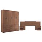 Guarda Roupa E Cabeceira 2 Gavetas Vancouver Jarobá Areia