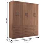 Guarda Roupa E Cabeceira 2 Gavetas Vancouver Jarobá Areia