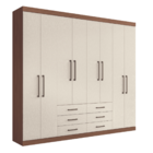 Guarda Roupa E Cabeceira Extensível Julita Jatobá Areia