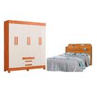 Guarda Roupa E Cabeceira Istambul Nature Off White