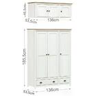 Guarda Roupa E Cabeceira Queen Madeira Maciça 9104x9107x9116