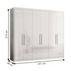 Guarda Roupa E Cômoda Barcelona Branco