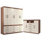 Guarda Roupa E Cômoda De Casal Calgary Jatobá Areia