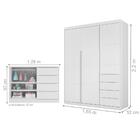 Guarda Roupa E Cômoda Infantil Bento Branco