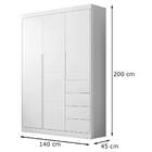 Guarda Roupa E Cômoda Infantil Eloá Branco Phoenix Baby