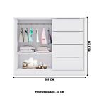 Guarda Roupa E Cômoda Infantil Eloá Branco Phoenix Baby