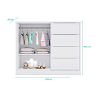 Guarda Roupa E Comoda Infantil Phoenix Baby Eloa 5 Portas 8 G