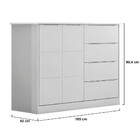 Guarda Roupa E Comoda Infantil Phoenix Baby Eloa 5 Portas 8 G