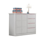 Guarda Roupa E Comoda Infantil Phoenix Baby Eloa 5 Portas 8 G